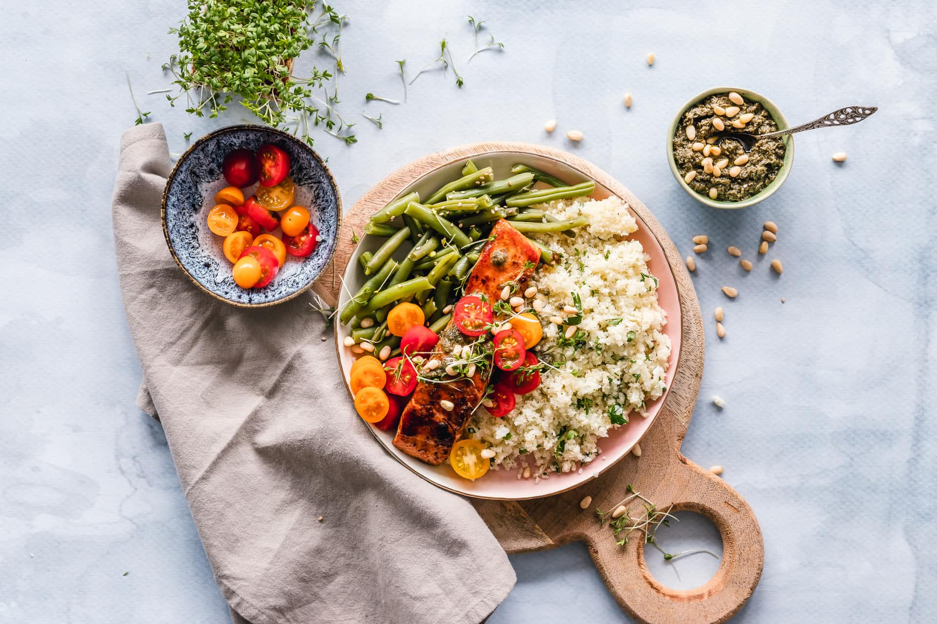 Ausgewogene Mahlzeit als Ergänzung zum Ernährungskonzept
